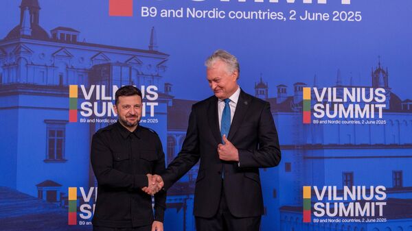 Владимир Зеленский и президент Литвы Гитанас Науседа - Sputnik Литва