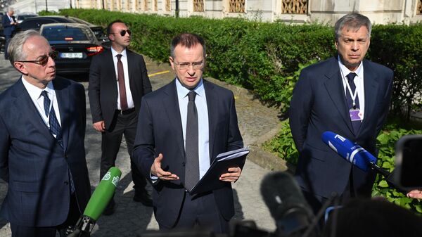 Помощник президента РФ Владимир Мединский (в центре) - Sputnik Литва