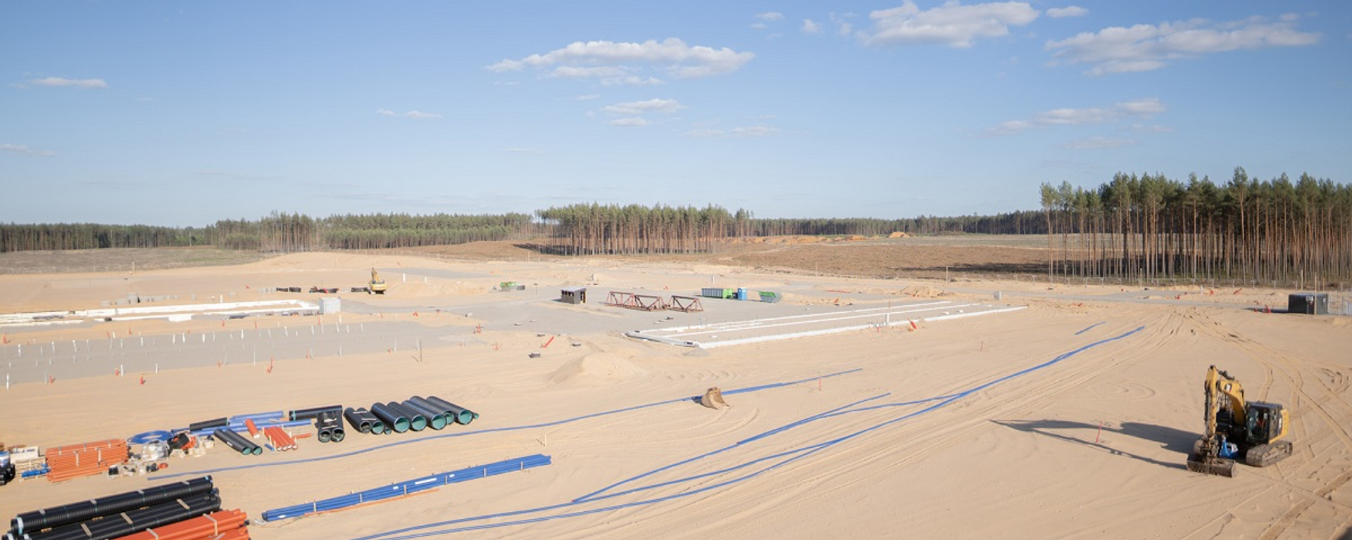 Строительство военного городка в Руднинкае для немецкой бригады, архивное фото - Sputnik Литва, 1920, 12.12.2025