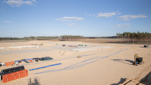 Строительство военного городка в Руднинкае для немецкой бригады, архивное фото - Sputnik Литва