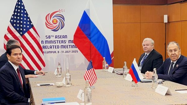 Встреча главы МИД РФ Сергея Лаврова и госсекретаря США Марко Рубио - Sputnik Литва