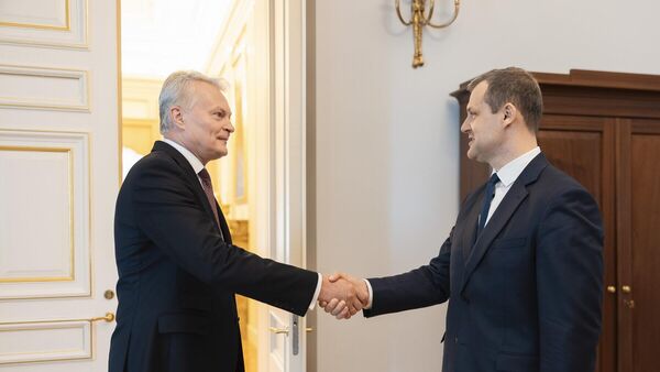 Президент Литвы Гитанас Науседа и премьер-министр Литвы Гинтаутас Палуцкас - Sputnik Литва