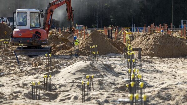 Строительство инфраструктуры на полигоне в Пабраде  - Sputnik Литва