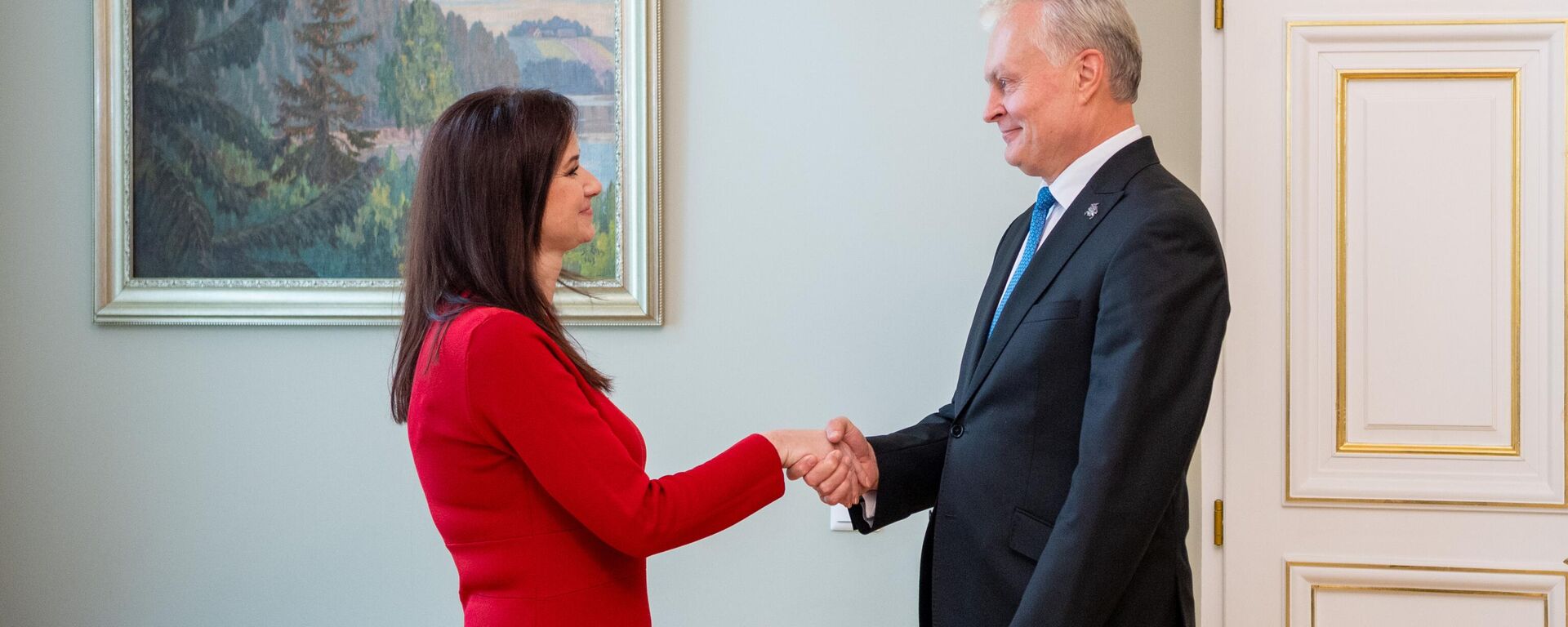 Президент Литвы Гитанас Науседа и премьер Литвы Инга Ругинене - Sputnik Литва, 1920, 26.08.2025