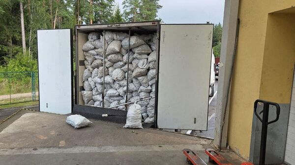 Груз огурцов и контрабандных сигарет, задержанный литовскими таможенниками - Sputnik Литва