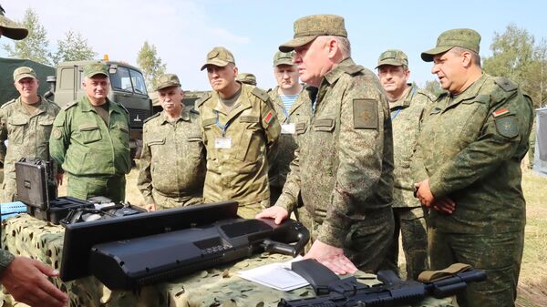 Учения Эшелон-2025 в Белоруссии, полигон Лосвидо - Sputnik Литва