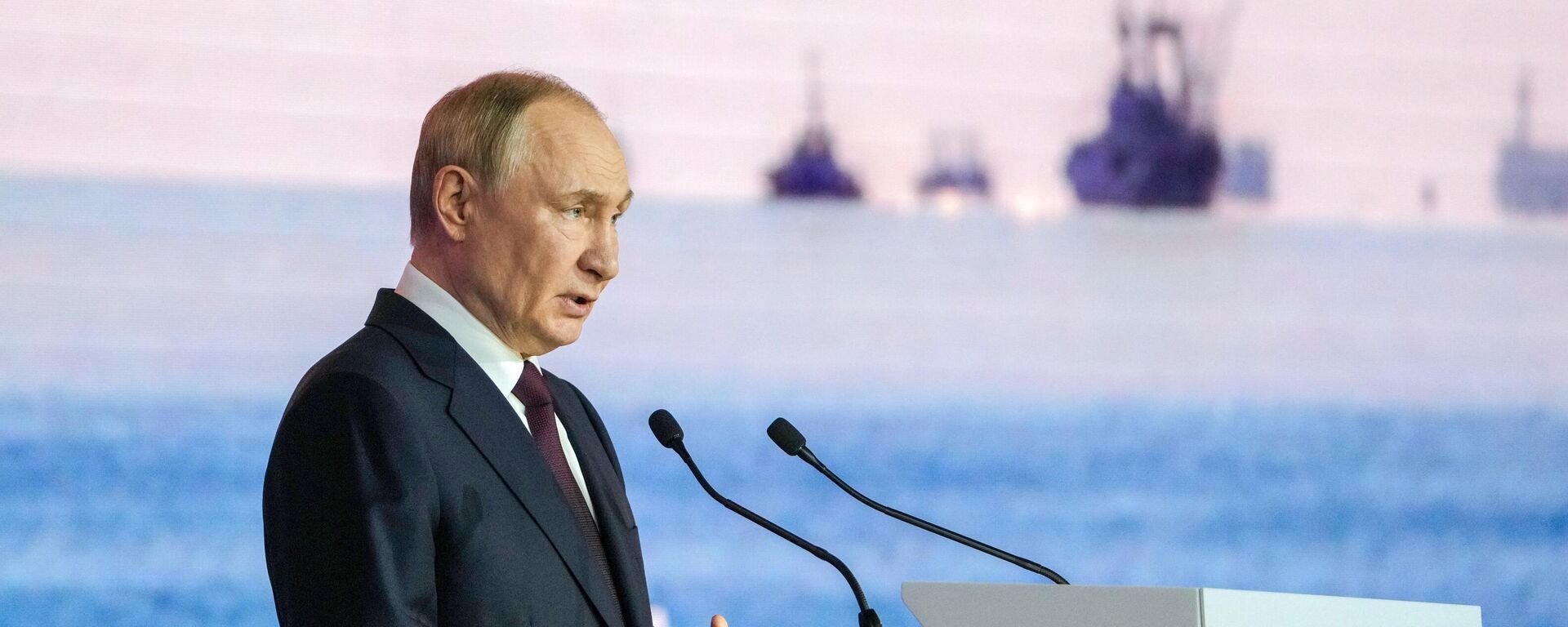 Президент РФ Владимир Путин на пленарной сессии Восточного экономического форума - Sputnik Литва, 1920, 05.09.2025