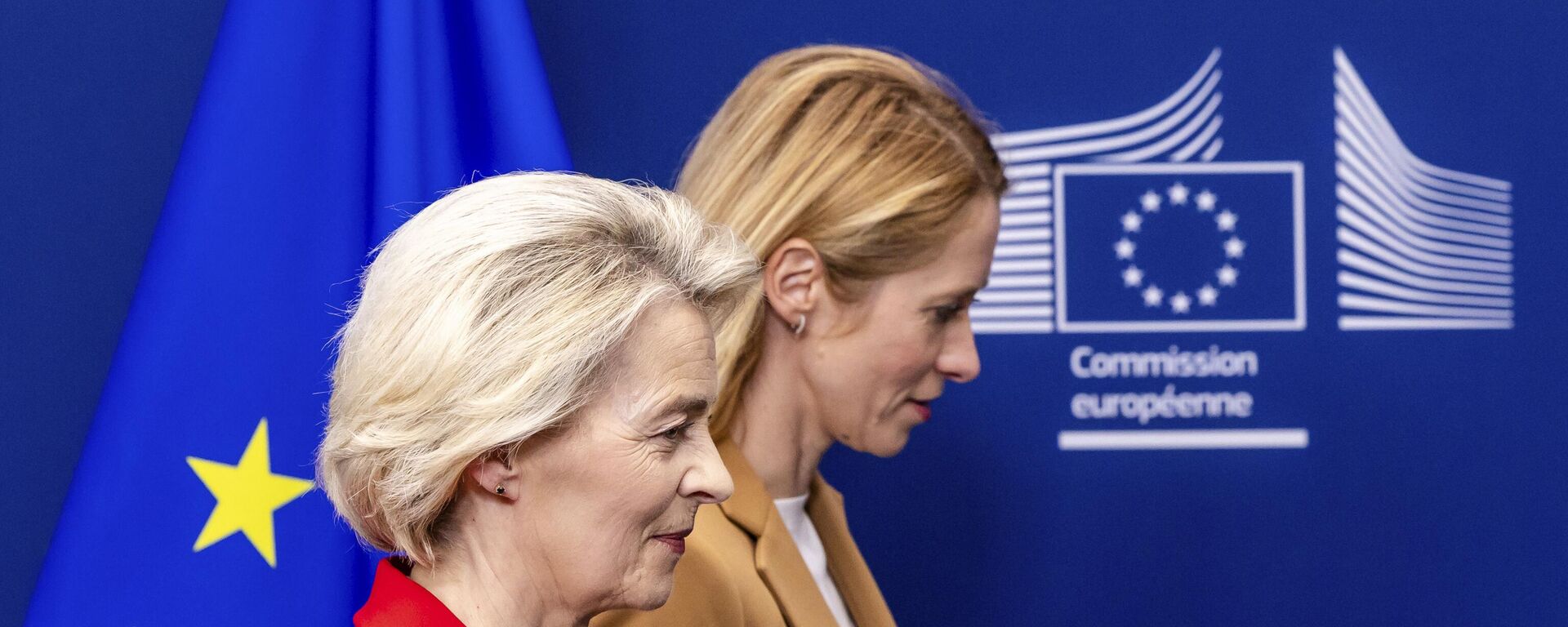 Глава Еврокомиссии Урсула фон дер Ляйен и глава евродипломатии Кая Каллас - Sputnik Литва, 1920, 20.10.2025