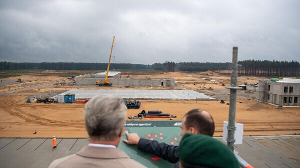 Строительство военного городка в Руднинкае для немецкой бригады - Sputnik Литва