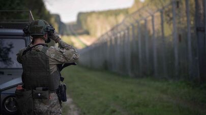 Военнослужащий армии Литвы на границе