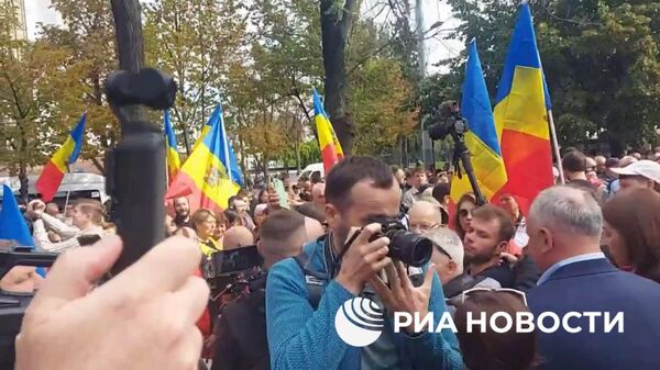 Протесты сторонников Патриотического блока в Кишиневе  - Sputnik Литва