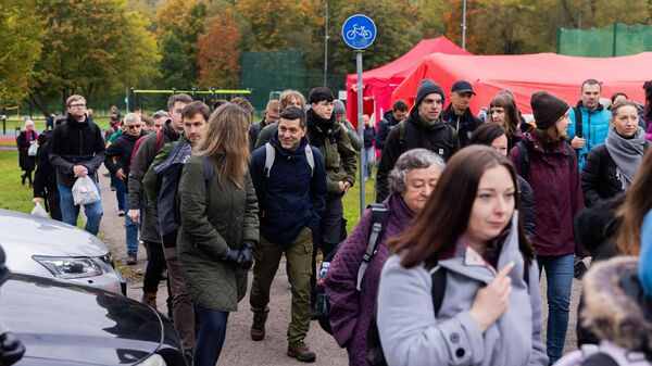 Учения в Вильнюсе по эвакуации населения  - Sputnik Литва