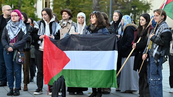 Акция солидарности с Палестиной в Вильнюсе - Sputnik Литва
