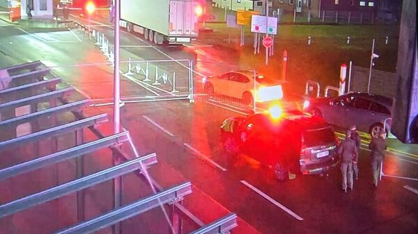 Закрытый пункт пропуска Мядининкай на границе Литвы и Белоруссии - Sputnik Литва