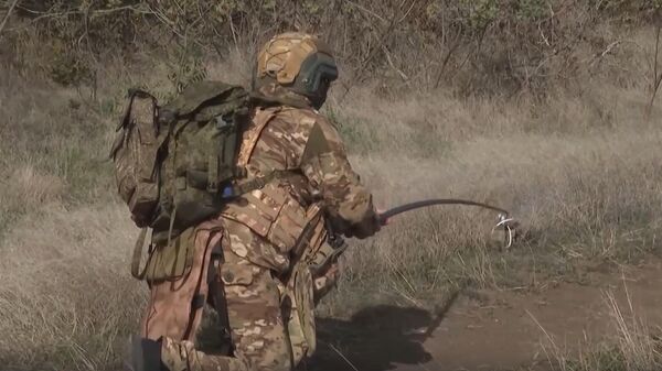 Саперы ВДВ ВС России обезвреживают и уничтожают мины в Запорожской области - Sputnik Литва