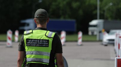 Сотрудник Службы охраны госграницы Литвы, архивное фото