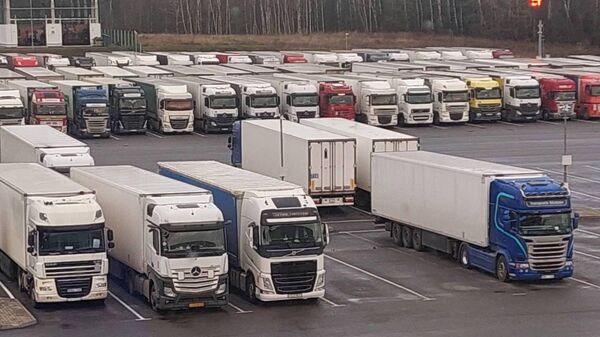 Фуры на белорусско-литовской границе, архивное фото - Sputnik Литва