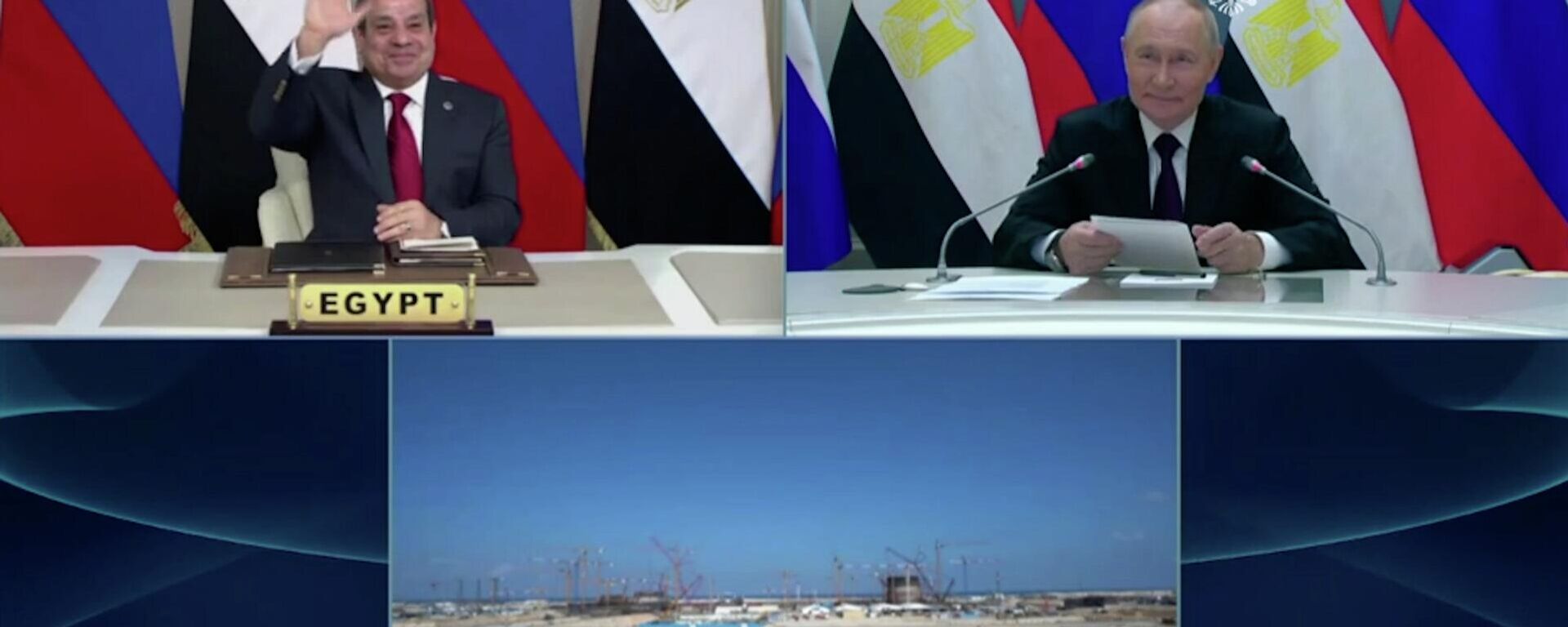 Президент России Владимир Путин и президент Египта Абдул-Фаттах Ас-Сиси  - Sputnik Литва, 1920, 19.11.2025