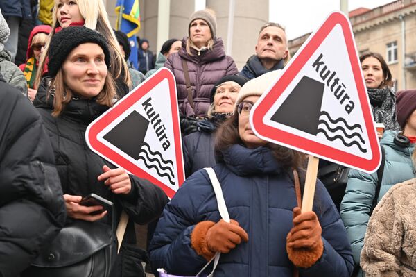 Организаторы митинга считают, что политическая партия &quot;Заря Нямунаса&quot; и ее лидер Ремигиюс Жемайтайтис проводят параллельную внешнюю политику Литвы, представляя угрозу безопасности и репутации государства. - Sputnik Литва