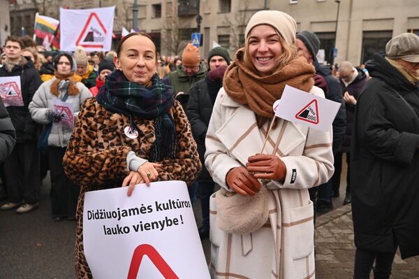 Организаторы митинга призывают противостоять подрыву основ демократии и требовать от правящих ответственности за их действия. - Sputnik Литва