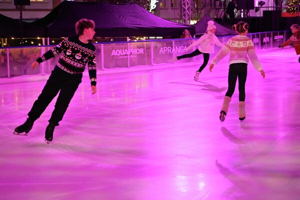 Каток будет работать до 1 февраля, ежедневно первые два сеанса — бесплатно. - Sputnik Литва