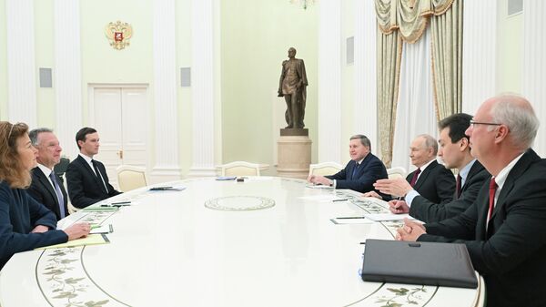 Президент Владимир Путин встретился со спецпосланником США Стивеном Уиткоффом - Sputnik Литва