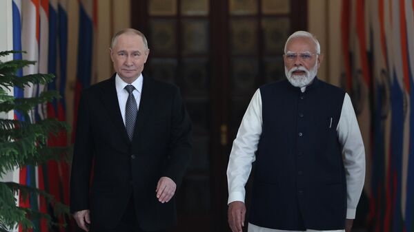 Государственный визит президента РФ Владимира Путина в Индию - Sputnik Литва