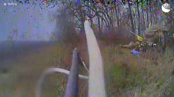 Уничтожение группы пехоты ВСУ при попытке установить флаг Украины - Sputnik Литва