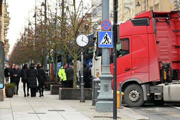 Микенас подчеркнул, что литовским властям не стоит советовать перевозчкам протестовать в Белоруссии, поскольку налоги они платят именно в Литве. - Sputnik Литва
