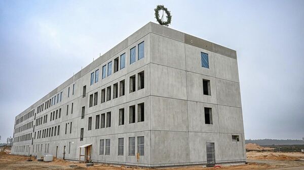 Строительство военного городка в Руднинкае для немецкой бригады - Sputnik Литва