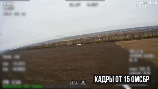 Кадры поражения танка Leopard 1A5 ВСУ расчетами FPV-дронов - Sputnik Литва