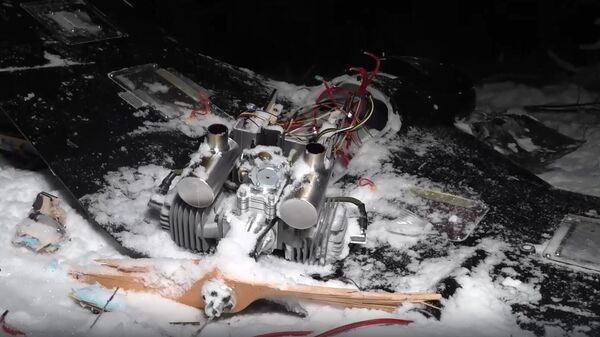 Один из сбитых украинских беспилотников, летевших на резиденцию Путина - Sputnik Литва