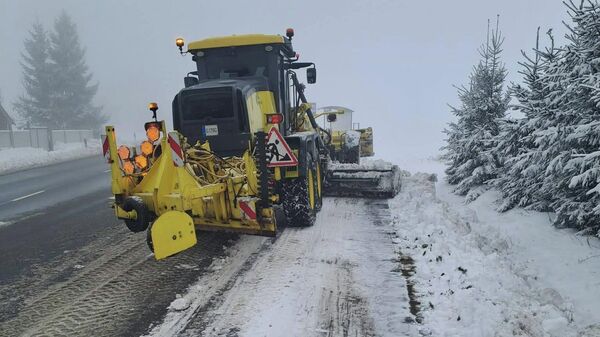 Работа снегоуборочной техники на дорогах Литвы - Sputnik Литва