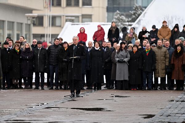 В мероприятии принял участие президент Гитанас Науседа с первой леди республики, министры и другие высокопоставленные лица. - Sputnik Литва