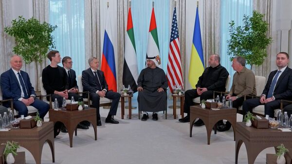 Кадры с переговоров по Украине в Абу-Даби от эмиратского госагентства WAM - Sputnik Литва