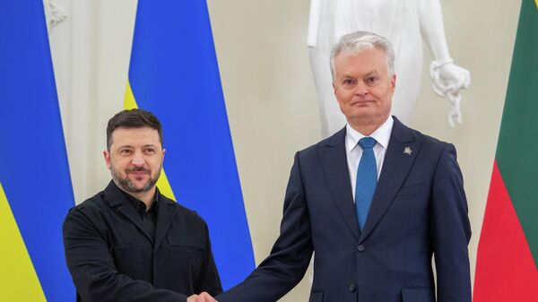 Владимир Зеленский и президент Литвы Гитанас Науседа - Sputnik Литва