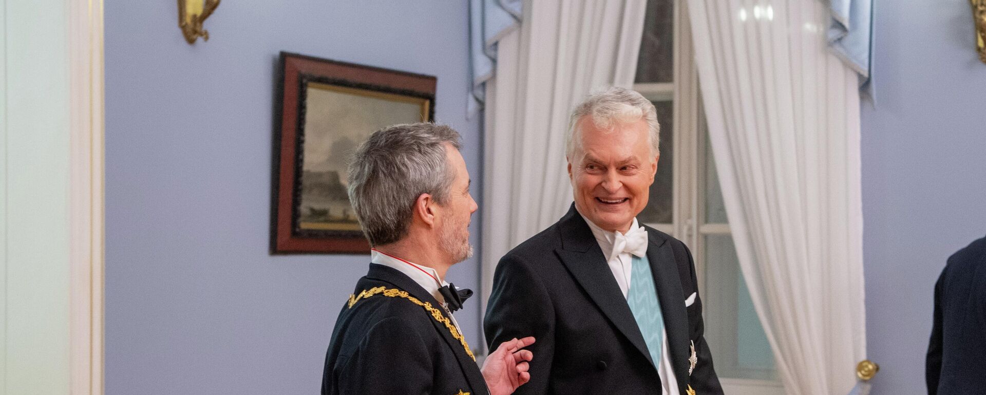 Король Дании Фредерик X и президент Литвы Гитанас Науседа - Sputnik Литва, 1920, 29.01.2026