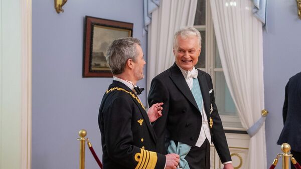 Король Дании Фредерик X и президент Литвы Гитанас Науседа - Sputnik Литва
