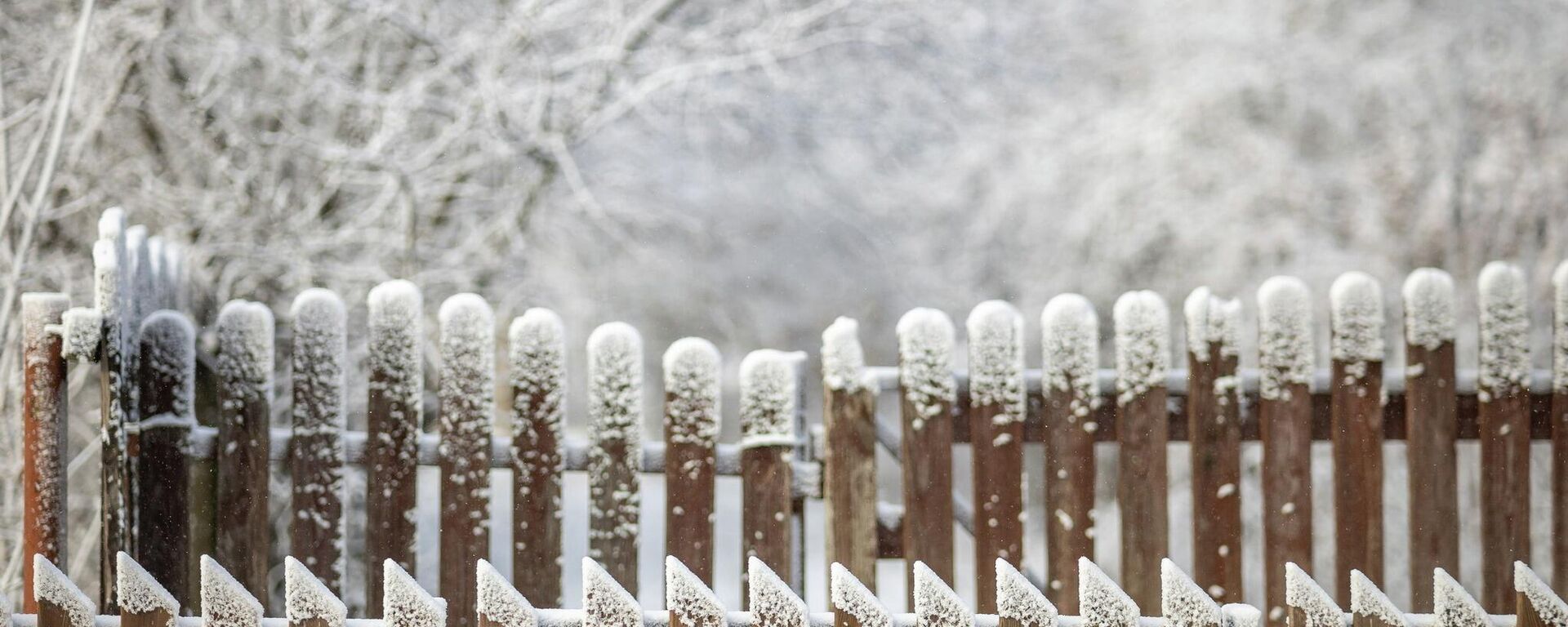 Заснеженный забор  - Sputnik Литва, 1920, 17.02.2026