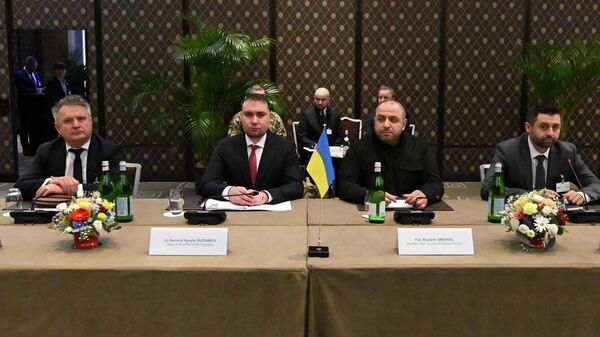 Трехсторонние переговоры РФ, США и Украины в Женеве Трехсторонние переговоры РФ, США и Украины в Женеве - Sputnik Литва