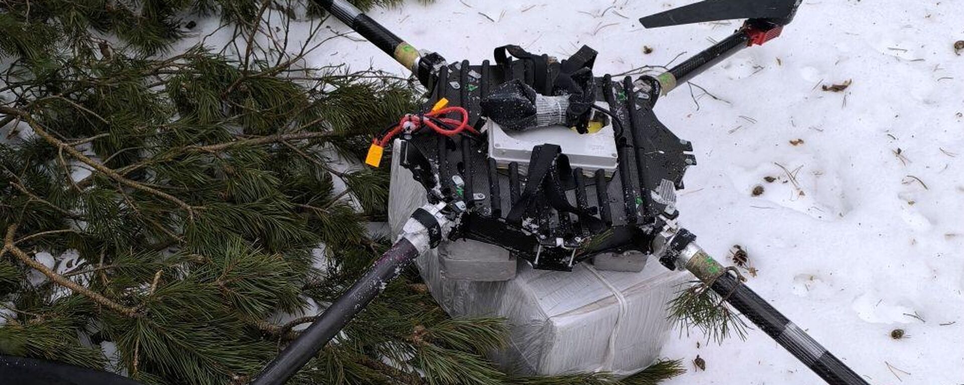 Беспилотник с контрабандой сигарет - Sputnik Литва, 1920, 28.02.2026