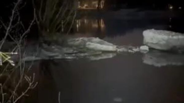 В некоторых районах Литвы началось наводнение из-за ледохода на реке Нерис - Sputnik Литва