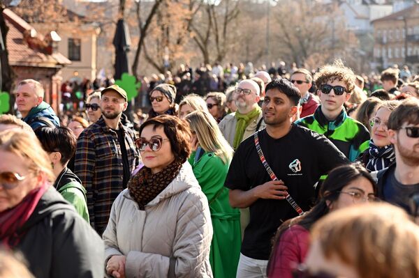 В субботу, 14 марта, жители и гости Вильнюса собрались на одном из самых красочных весенних праздников —День Святого Патрика. - Sputnik Литва