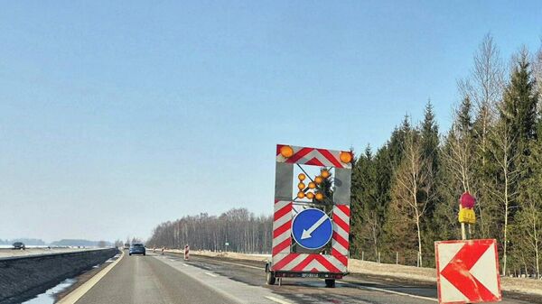 Ремонт дорожного покрытия на автомагистрали А1 Вильнюс – Каунас – Клайпеда - Sputnik Литва
