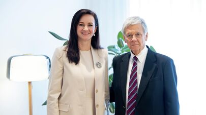 Премьер Литвы Инга Ругинене и спецпосланник США по Белоруссии Джон Коул