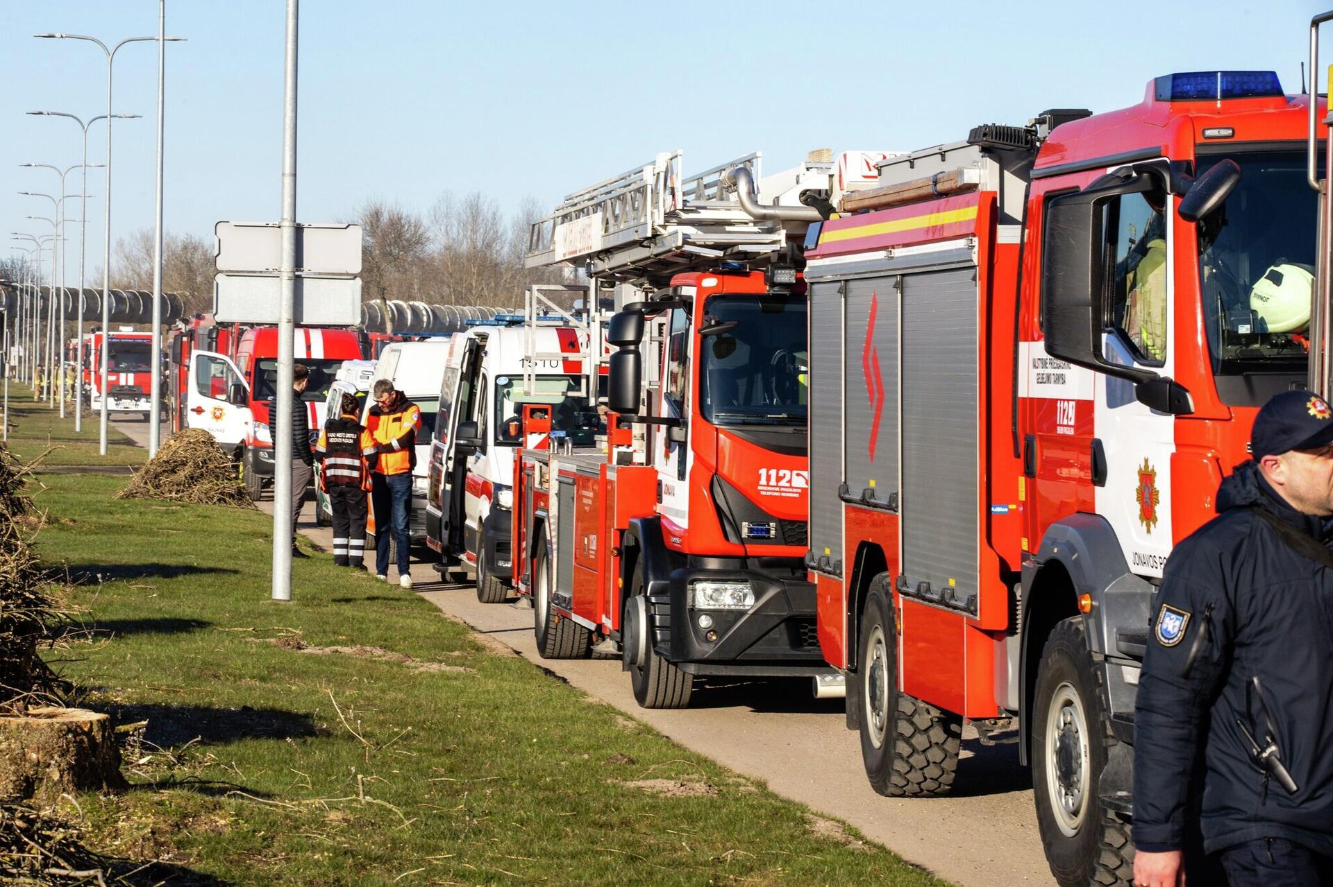 Учения по гражданской обороне на заводе Achema в Литве  - Sputnik Литва, 1920, 02.04.2026