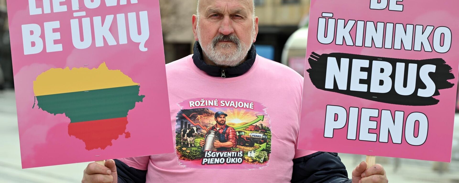 Акция протеста в Вильнюсе производителей молока  - Sputnik Литва, 1920, 09.04.2026