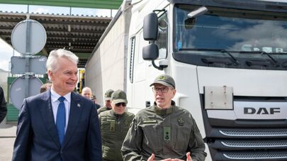 Президент Литвы Гитанас Науседа посетил пункт пропуска "Кибартай" 
