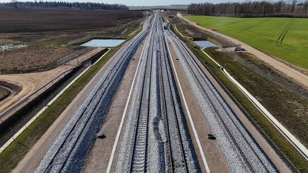 Строительство железнодорожной европейской колеи Rail Baltica в Литве - Sputnik Литва