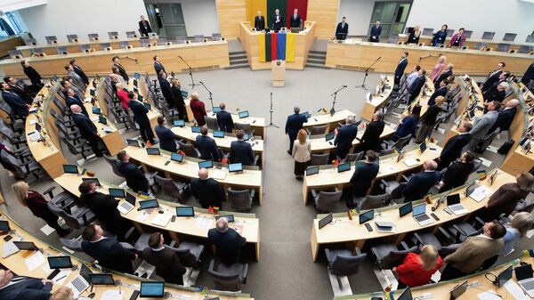 Зал заседаний Сейма Литвы, архивное фото - Sputnik Литва